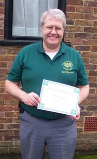 Honarable Bill Bassant with his certificate